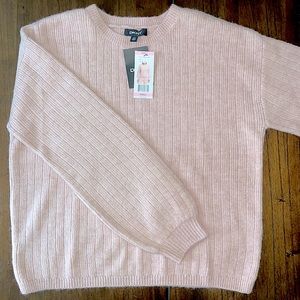 DKNY baby pink cashmere top